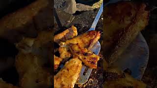 Frying Fish on a Rock ♨️  ASMR Cooking in Nature [upl. by Spevek]