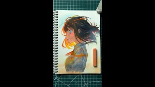 learn how to draw anime girl side profile Aesthetic View [upl. by Delores]