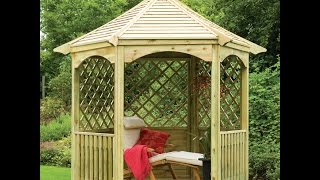 Gazebo Blueprints For Making A Wooden Summerhouse [upl. by Shaner]