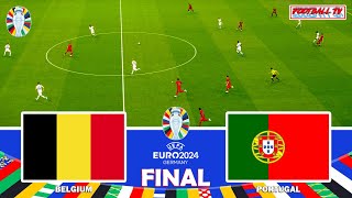 Belgium vs Portugal  Final UEFA EURO 2024  Full Match All Goals  PES Gameplay PC [upl. by Idnac]