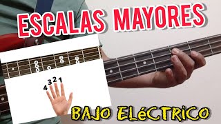 Aprende a TOCAR Las ESCALAS MAYORES en Bajo Eléctrico  Tutorial para Principiantes [upl. by Seiden302]