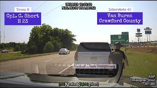 Traffic Stop Interstate 40 Van Buren Crawford County Arkansas State Police Troop H shorts [upl. by Eadas]