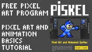 How to Use the Free Program Piskel to Make Pixel Art and Animation Basic Tutorial by PXLFLX [upl. by Oeht]