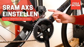 SRAM Rival AXS einstellen  Einstellung am Rad ohne App  Umwerfer und Schaltwerk einstellen [upl. by Niltiak157]