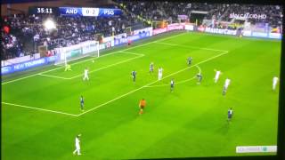 power shot of Zlatan Ibrahimovic vs anderlecht [upl. by Atilef]