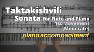 Taktakishvili  Sonata for Flute and Piano 1st Mov Piano Accompaniment Moderate [upl. by Berti]