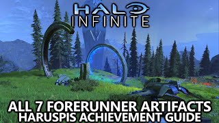 Halo Infinite  All 7 Forerunner Artifacts Location Guide  Haruspis Achievement [upl. by Atsedom]