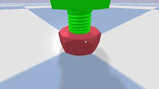 PyBullet nut and bolt using contact constraints no other joints [upl. by Ynaffad]