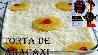 RECEITA DE COMO FAZER TORTA GELADA DE ABACAXI SOBREMESA [upl. by Terra]