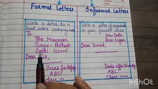 13 October 2024Formal Letter vs Informal Letter  Similarity  Differences  Format  Examples [upl. by Inahet]