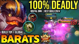 BARATS BEST BUILD 2024  BUILD TOP 1 GLOBAL BARATS GAMEPLAY  MOBILE LEGENDS✓ [upl. by Lebazej999]