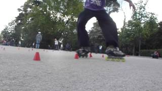 Freestyle Slalom  conos en patines [upl. by Ymmot]