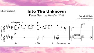 Over the Garden Wall  Into the Unknown End credits Piano [upl. by Anigriv]