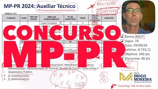 Concurso MPPR 2024 Auxiliar Técnico análise do edital e dicas de estudo [upl. by Andrel]