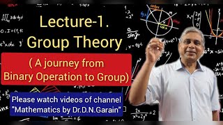 Group Theory Lec1A Journey from Binary operation to Group by DrDNGarain for BScMSc [upl. by Hiroshi]