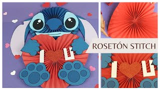 Rosetón de STITCH con CORAZÓN para San Valentín [upl. by Zaremski655]