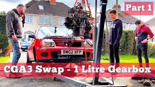 Micra K11 Engine Swap  CG10 to CGA3  Part 1 [upl. by Ynnek]