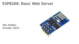 Espruino for ESP8266 Basic Web Server [upl. by Weixel]