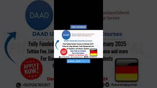 DAAD University Summer Courses 2025 in Germany fullyfunded futurehelpportal shortcourses [upl. by Iblehs]