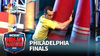 Joe Moravsky at the Philadelphia Finals  American Ninja Warrior 2016 [upl. by Llenahc]