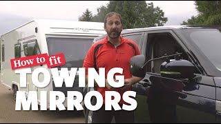 How to fit towing mirrors Camping amp Caravanning [upl. by Harim]