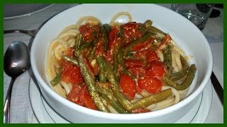 Pasta con i fagiolini e pomodorini  Le Ricette di Zio Roberto [upl. by Eudo106]