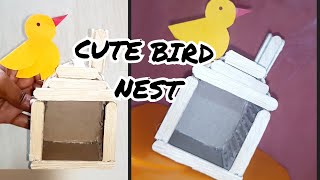 How to make bird nest at homebirdnest birdnestcraft diycrafts craftsvideos papercraftdiy [upl. by Ynattir752]