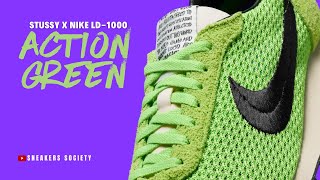 ACTION GREEN 2024 Stussy x Nike LD 1000  DETAILED LOOK  PRICE [upl. by Leiand]