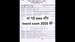 Class 10 board exam 2025 date sheet mp board shorts [upl. by Afira]