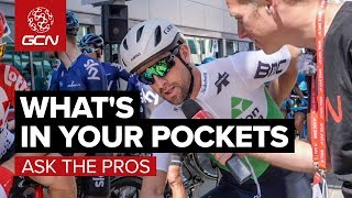 Whats In Your Jersey Pockets For A Race  GCN Ask The Pros [upl. by Mohun907]