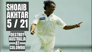 Unleashing Fury  Shoaib Akhtars Epic Destruction of Australia  Best Swing Bowling  Pak vs Aus [upl. by Orton]