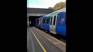 RARE FORMATION Scotrail Class 385013 amp 385043 at Cambuslang on 1Y83 to Glasgow Central via Shotts [upl. by Janeva71]