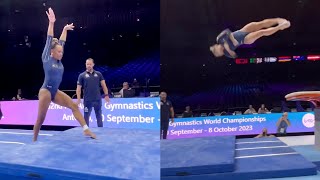 Rebeca Andrade amp Flavia Saraiva Vault  Podium Training  World Championships 2023 [upl. by Kaslik814]