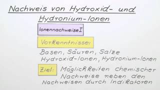 Nachweise von Hydroxid und HydroniumIonen  Chemie  Analytische Chemie [upl. by Wallford]