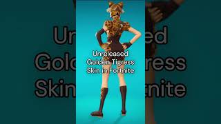 Early Look at Unreleased Golden Tigress Skin in Fortnite [upl. by Rosena]