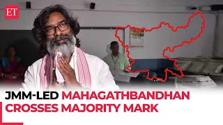 Jharkhand Assembly Election JMMled Mahagathbandhan crosses majority mark [upl. by Smith]