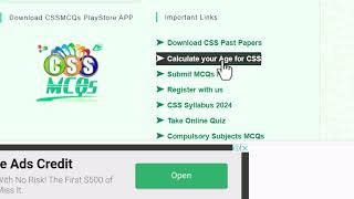 How to Calculate your age for CSS amp PMS  Age Calculator Tutorial [upl. by Eahsat]