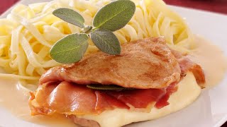 Recette  Escalopes de veau au fromage [upl. by Nidnarb]