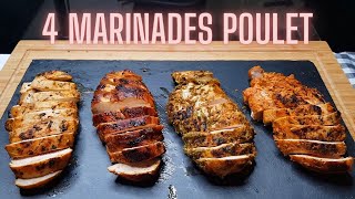 4 MARINADES EXPRESS POUR VOTRE POULET  FACILE ET RAPIDE [upl. by Towroy]