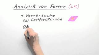 Analytik von Fetten LK  Chemie  Organische Chemie [upl. by Karalee]