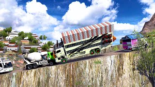 Overloaded Rice Shipments On The Most Dangerous Roads Part 2  EURO TRUCK SIMULATOR 2 [upl. by Aropizt]