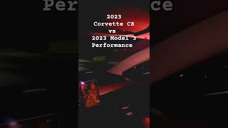 C8 Corvette vs 2023 Model 3 Performance [upl. by Eimaral]