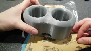 Smoothing PLA 3D prints with Sandpaper [upl. by Deva]