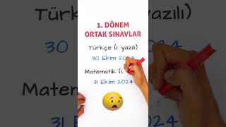 MEB 6Sınıfların ORTAK SINAV Takvimini Duyurdu 📢 [upl. by Bringhurst]