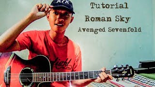 Tutorial Gitar Intro Roman Sky  Avenged Sevenfold [upl. by Aronle605]