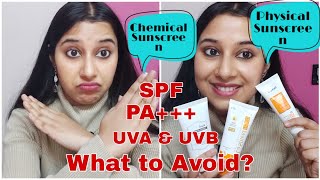 Sunscreen Guide 101 in India Physical amp Chemical Sunscreens FDA approval SPF PA [upl. by Borek]