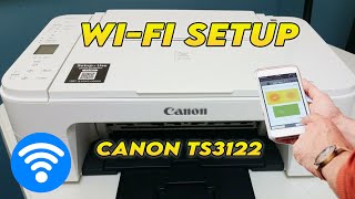 Canon Pixma TS3122  How to Setup the WiFi iPhone amp Android Wireless Connection [upl. by Rehc]