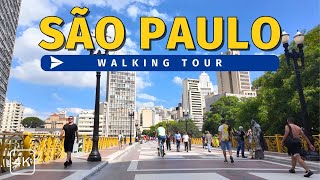 São Paulo Republica  Historic Center  Brazil Walking Tour 4K w Captions [upl. by Eeslek116]