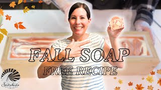 Cold Process Soap TutorialFree Recipe Fall Soap 4 [upl. by Tirrell644]