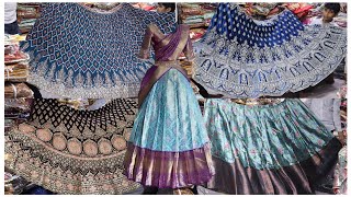 ONLY Rs1500 Best banarasi bridal lehenga designs pattu 2023 sowcarpet shops in chennai pari desig [upl. by Lexi]